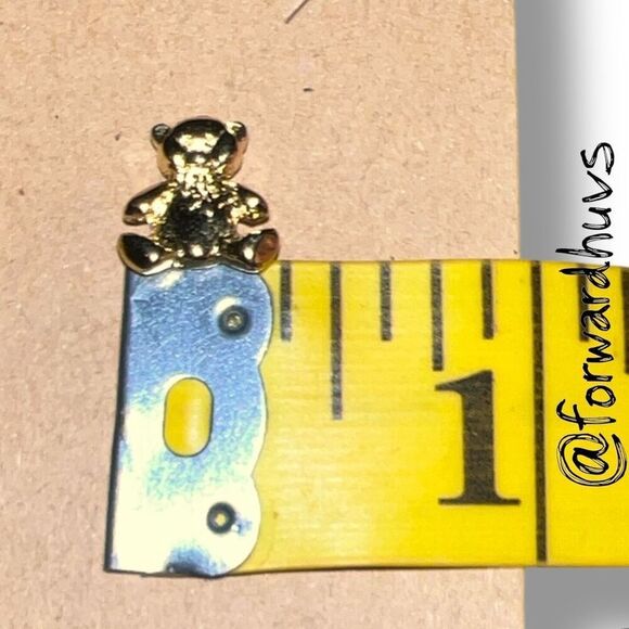 Bundle Sale 3 for $15 | Tiny Teddy Bear Stud Earrings - Picture 6 of 7